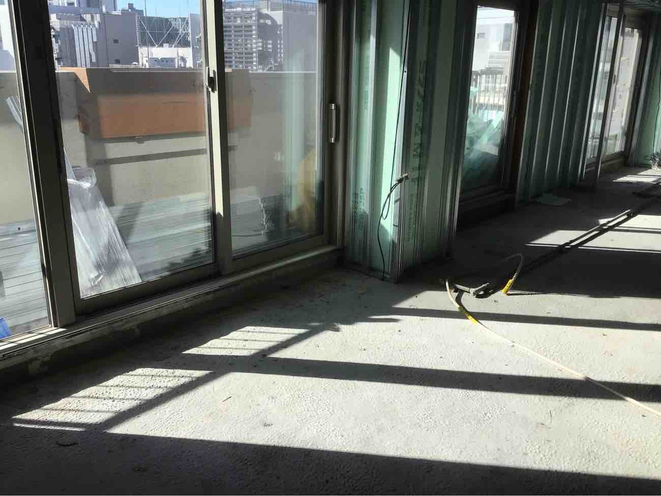 マンション　１日置床工事　乾式二重床（東京都品川区）