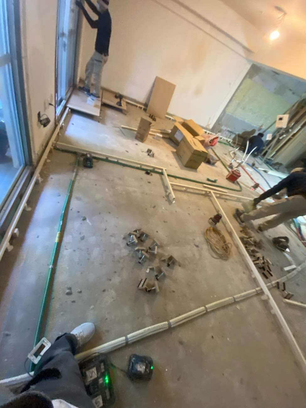 マンション　１日置床工事　乾式二重床（東京都目黒区）