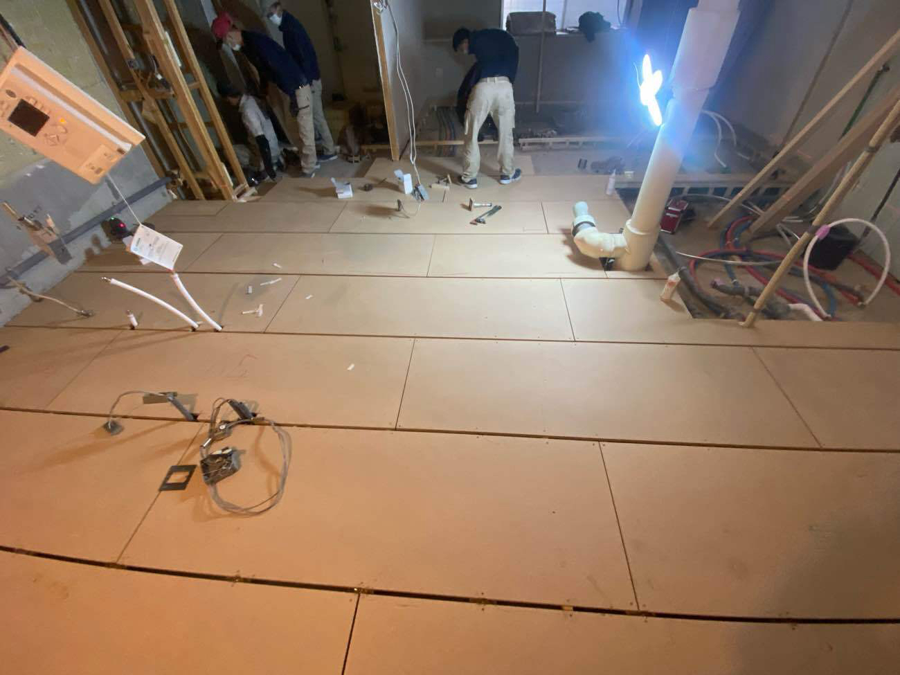 マンション　１日置床工事　乾式二重床（東京都目黒区）