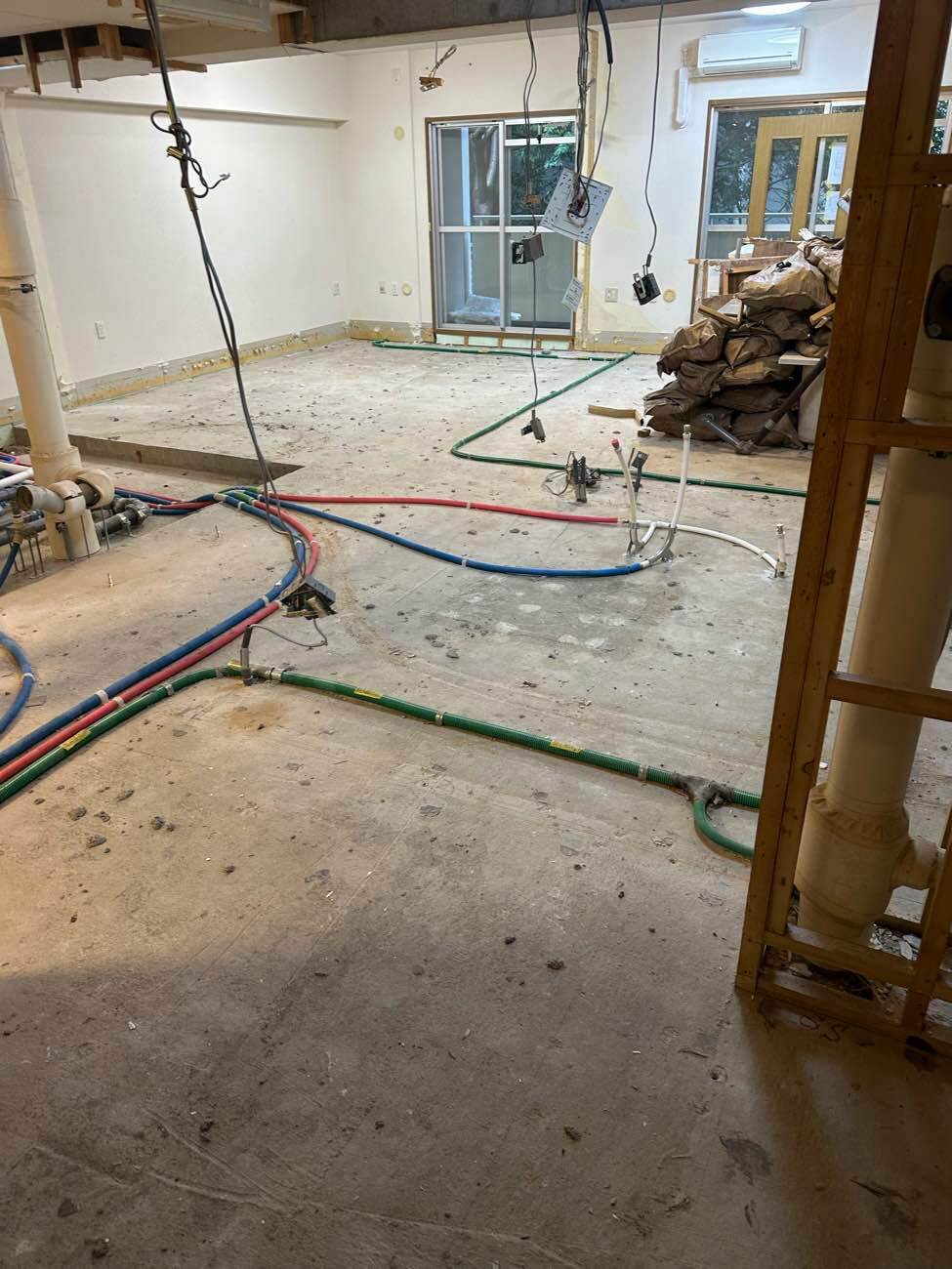 マンション　１日置床工事　乾式二重床（東京都目黒区）