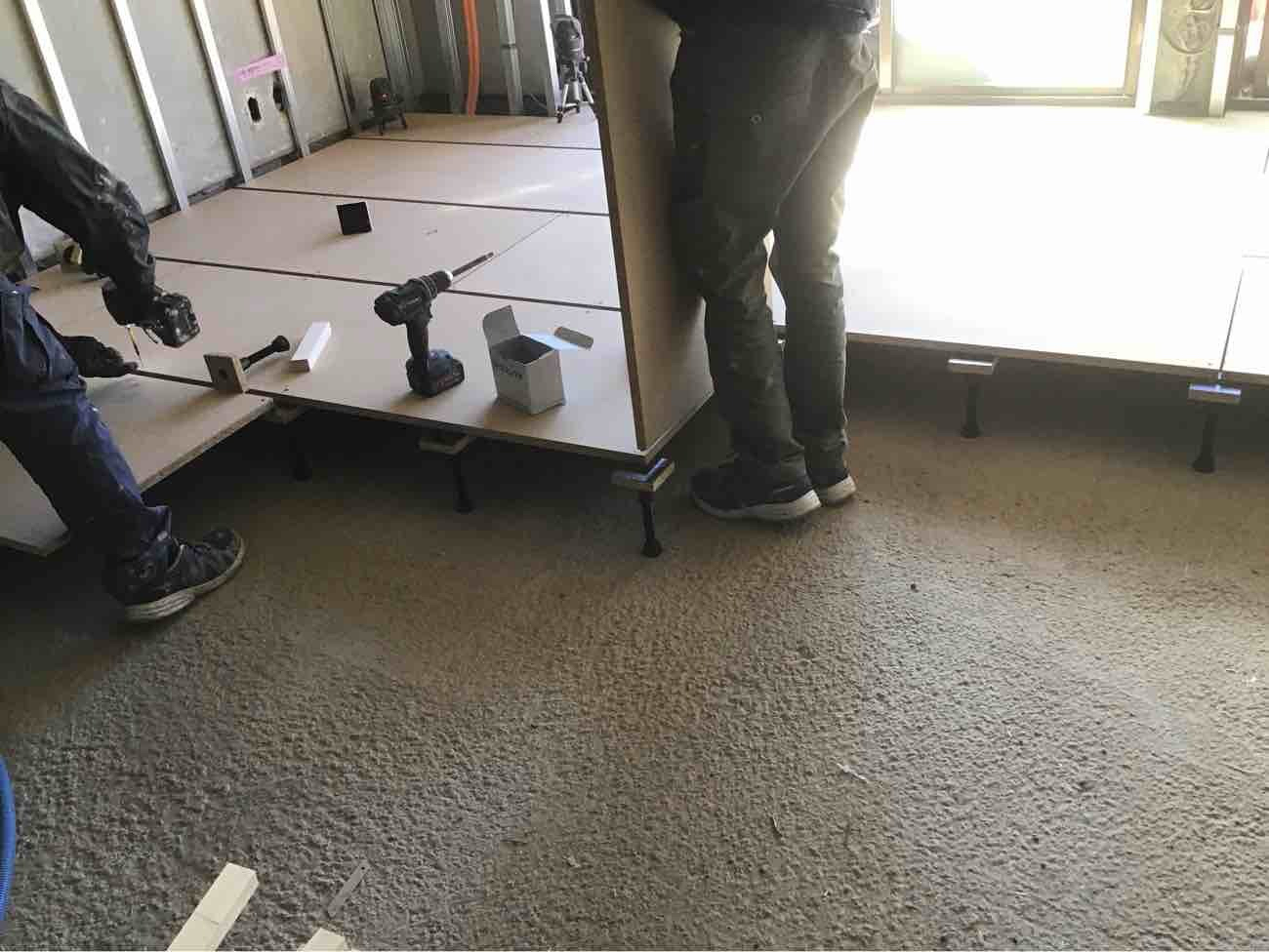 マンション　１日置床工事　乾式二重床（東京都豊島区）