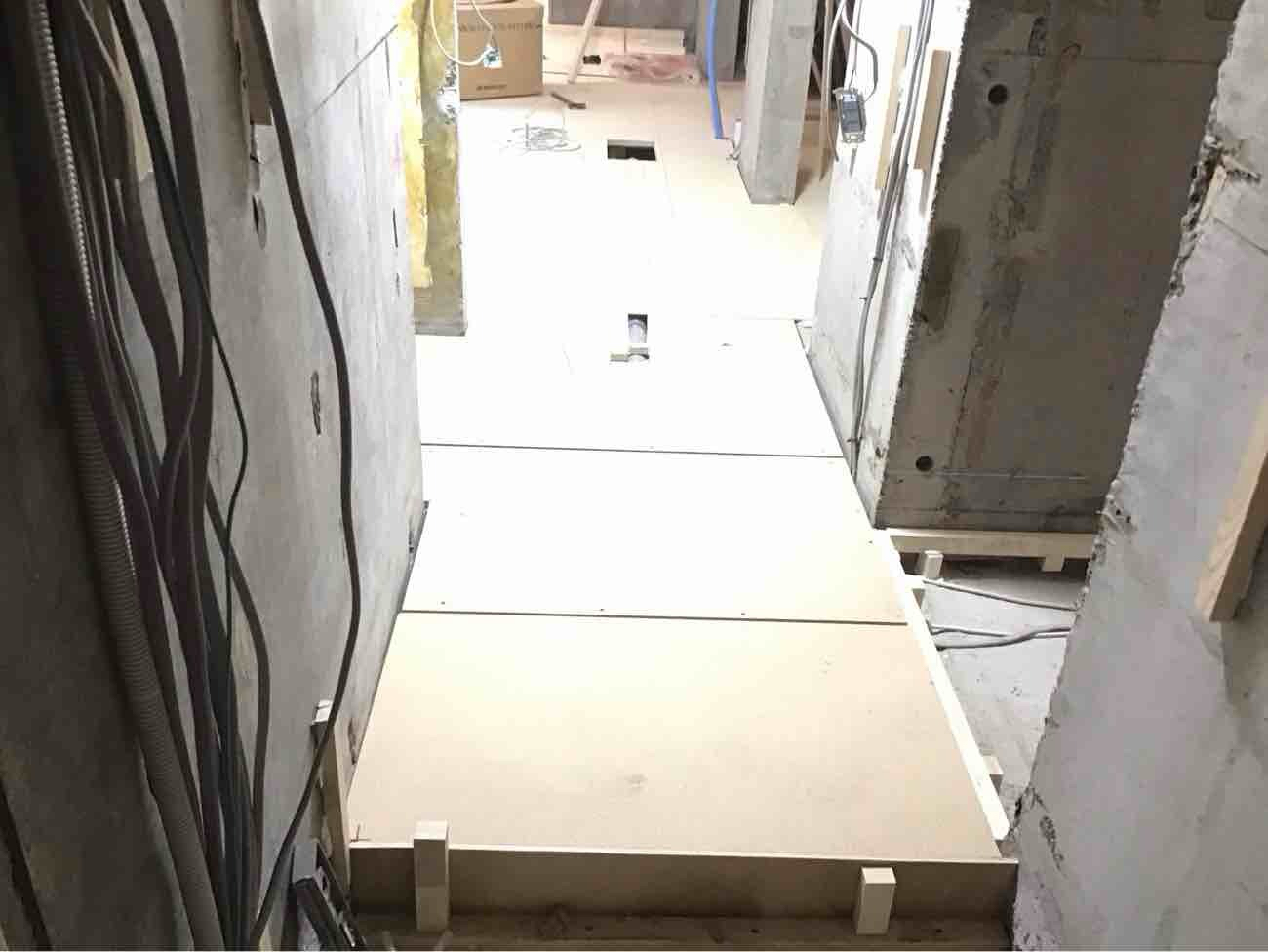 マンション　置床工事　乾式二重床 フローリング工事（横浜市緑区）