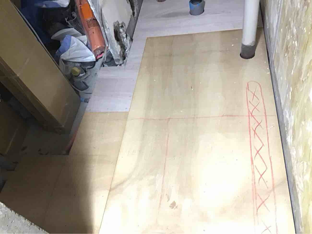マンション　置床工事　乾式二重床 フローリング工事（横浜市緑区）