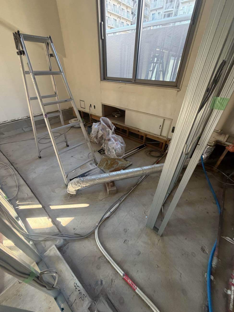 マンション　置床工事　乾式二重床（横浜市南区）