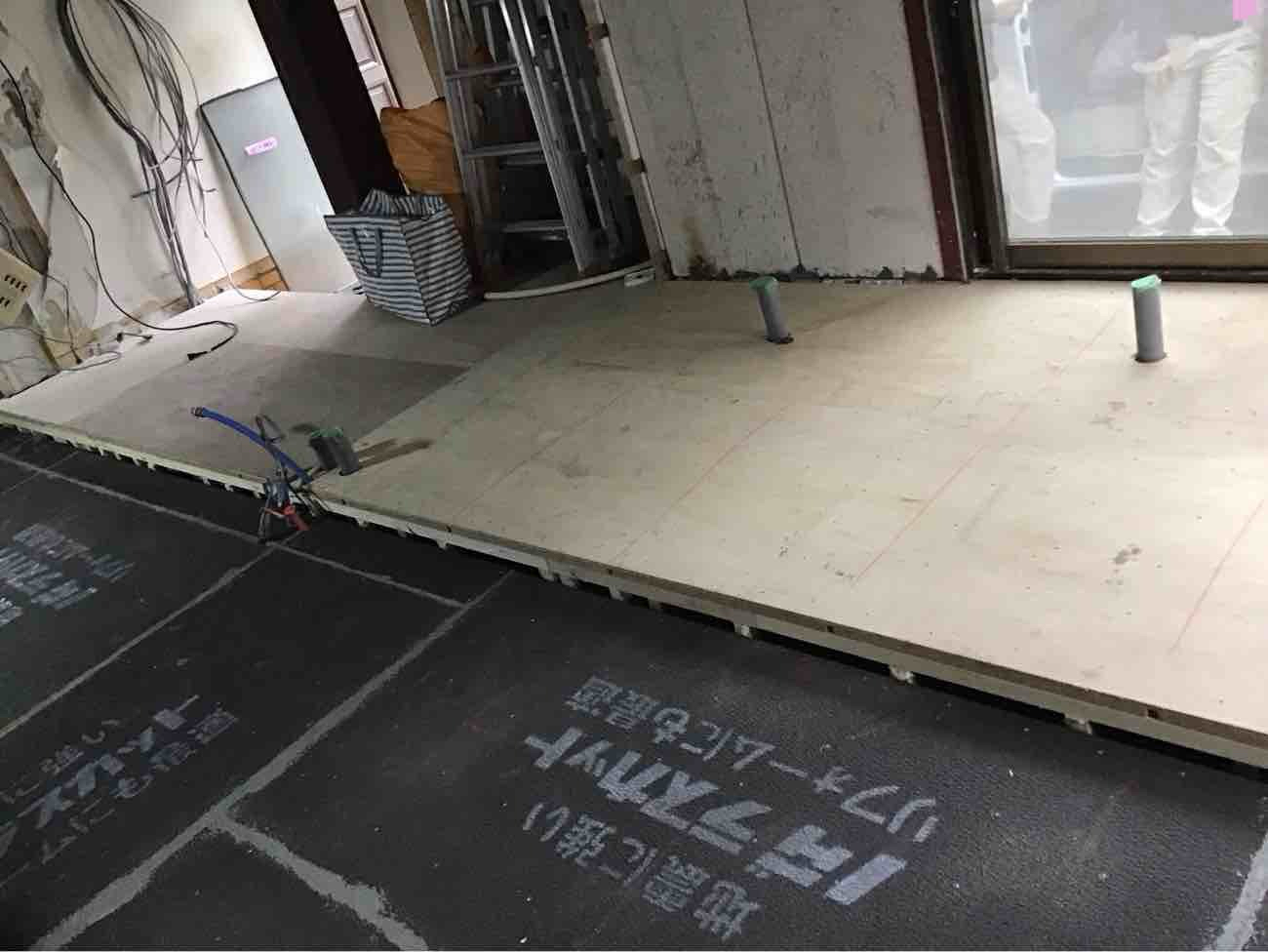 店舗　改修工事　置床工事　乾式二重床（東京都世田谷区）