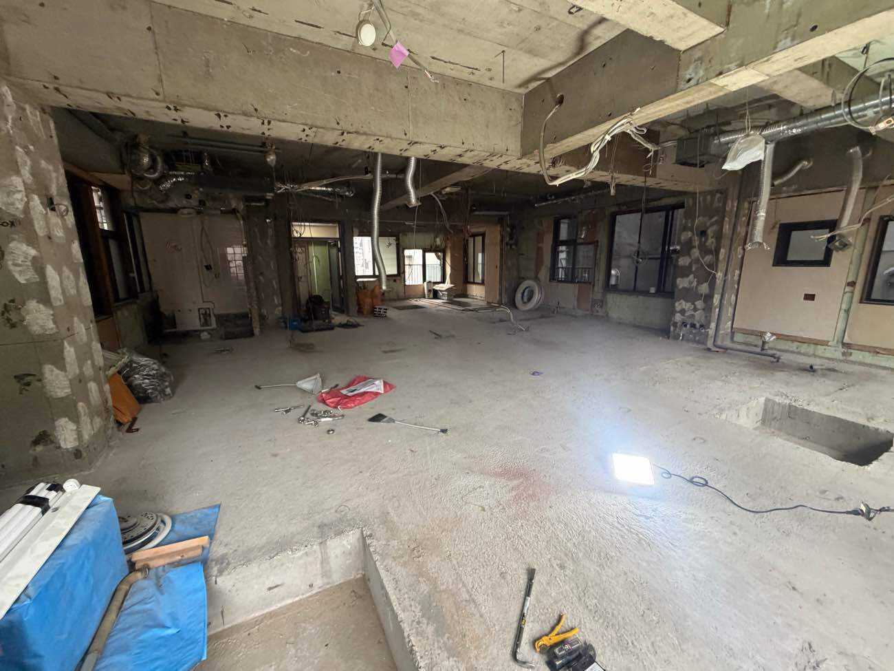 マンション　置床工事　乾式二重床（東京都港区）