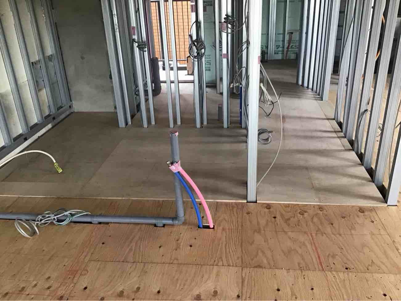 マンション　１日置床工事　乾式二重床（東京都府中市）