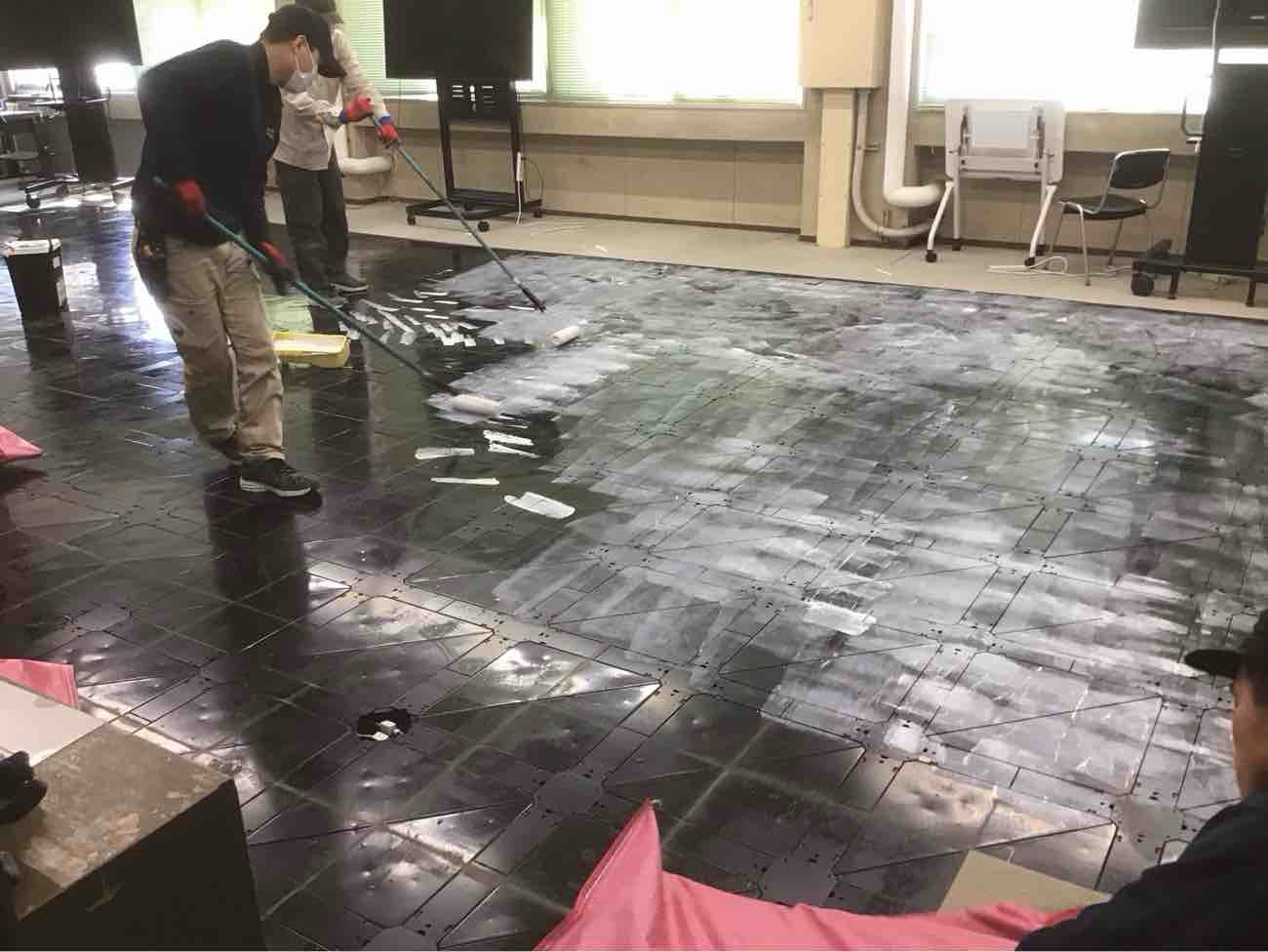 マンション　置床工事　乾式二重床（東京都品川区）