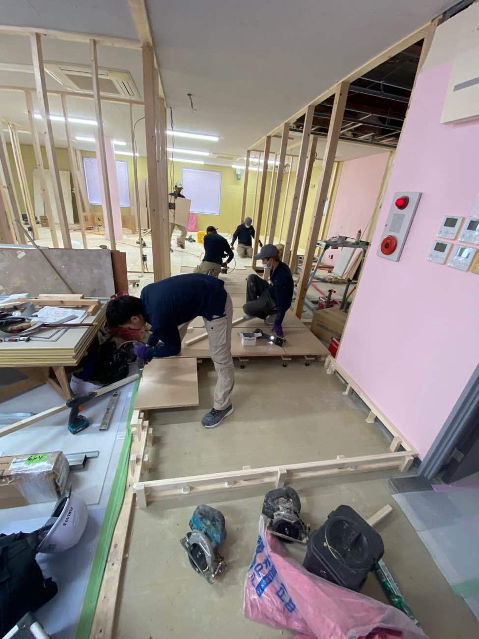 マンション　置床工事　乾式二重床（東京都葛飾区）