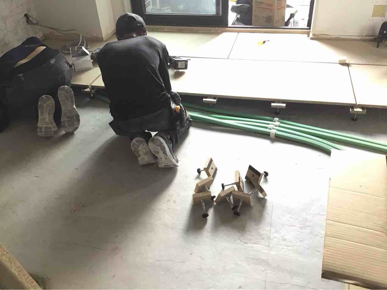 マンション　置床工事　乾式二重床（東京都渋谷区）